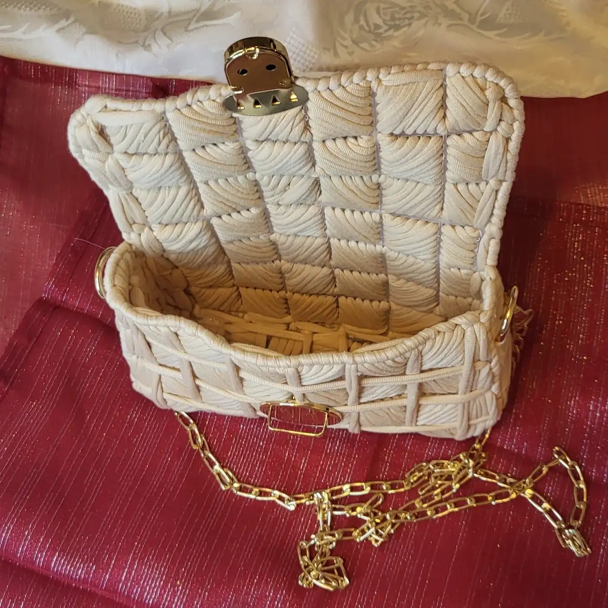 Sac à main Beige en crochet