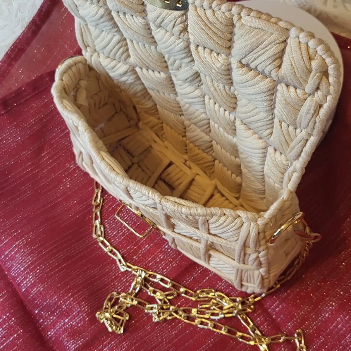 Sac à main Beige en crochet